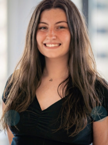 A woman smiling. 